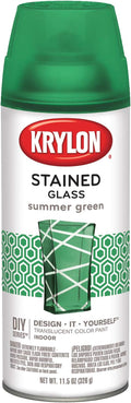 Krylon K09028000 Stained Glass Paint, Summer Green, 11.5 oz. by Krylon%C2%AE