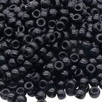 1000Pcs Pony Beads Bracelet 9mm Black Plastic Barrel Pony Beads by Auvoua