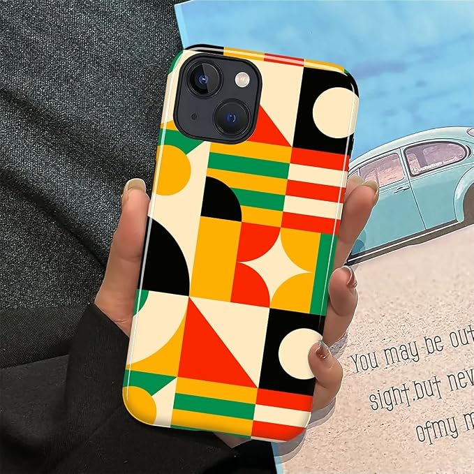 ZHEGAILIAN Case for iPhone 14 Plus, Geometric Colors Durable Shockproof - Image 5