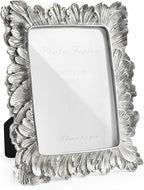 Cuspin 5x7 Picture Frame Silver Frames, Vintage Elegant Palm Leaves Textured by Cuspin