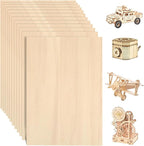 24 Pack Basswood Sheets for Crafts 12"x16"x1/8", 3mm Thick Plywood Sheets Board by PONGJAWOODITEMSFORCRAFTS