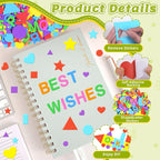 744Pcs Foam Stickers, 8Colors Foam Shape Letter Stickers - Image 3