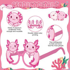 Pajean 36 Pcs Axolotl Birthday Decorations Eyeglasses Pink Axolotl Themed Paper - Image 3