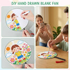 Healifty 10 Pcs Blank Round Hand Fans - Image 5