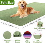 XSEINO Sage Green Large Felt Fabric 72" X 36 ", 1.4 mm Thick Soft Felt Fabric - Image 2
