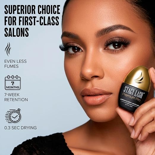 STACY LASH Premium Pro Eyelash Extension Glue 5ml 0.17 fl. oz./ Upgraded Low - Image 3