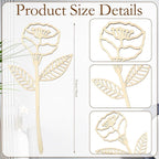 RattanView 36 Pcs Wooden Wildflower Decor Set Wood Flowers Cutout Signs - Image 2