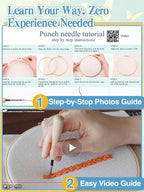 Punch Needle Kit Adults Beginner- Step-by-Step Guide & Video, Including Punch - Image 5