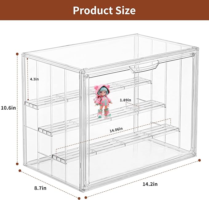 Clear Acrylic Display Case Upgrade 4 Tier Figure Display Case - Image 2