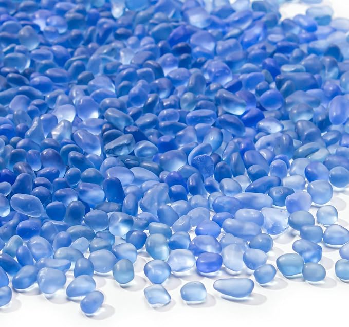 Keedolla Light Blue Aquarium Rocks Betta Fish Tank Gravel, 0.9 Lb Frosted Sea by Keedolla
