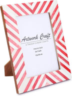 Picture Photo Frame Chevron Herringbone Art Inspired Vintage Table-Top/Wall - Image 2