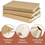 Dynta Hardcover Sketchbook Blank Notebook Bulk 6 Packs Unlined A5 Size - Image 3