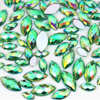 1000Pcs Crystal AB Horse Eye Rhinestones Glitter Gems Flatback Acrylic by UYTRDVG