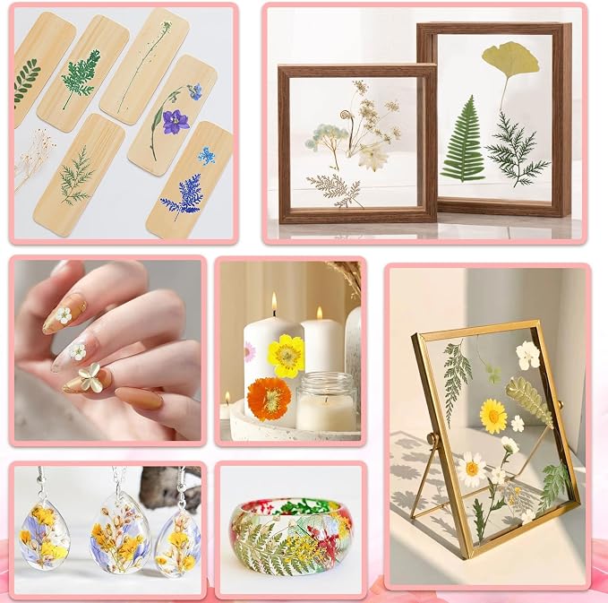 210 Pcs Dried Pressed Flowers for Resin, Dried Pressed Flowers for Crafts - Image 7