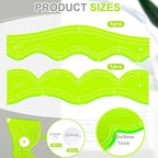 Kigley Free Motion Quilting Templates Waves Acrylic Quilting Rulers - Image 2