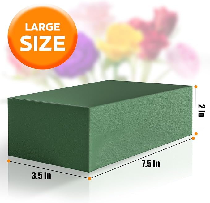 New 6 Pack Large Floral Flower Foam Blocks, Wet & Dry Florist Foam Styrofoam - Image 2