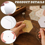 200 PCS Paper Piecing 2", Hexagon Quilting Templates - Image 3