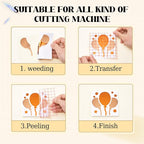 Tintnut Holographic Permanent Vinyl 8 Pcs 12x12in Orange Adhesive Vinyl | Solid - Image 3