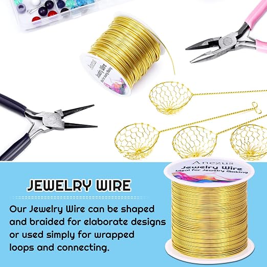 22 Gauge Jewelry Wire, Anezus Craft Wire Tarnish Resistant Copper Beading Wire - Image 4