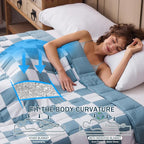 Blue Checkered Weighted Blanket - Image 4