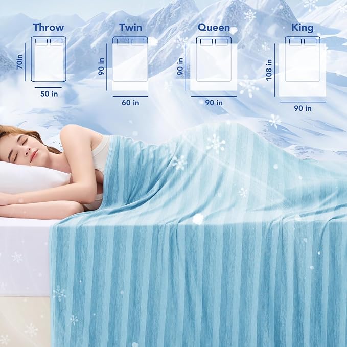 GOHERO Cooling Blanket Throw- 50"x60" Summer Cooling Throw Blanket - Image 7