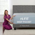 Twin XL Deep Pocket Fitted Sheet – 17” by DeaLuxeBedding