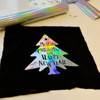 Holographic Heat Transfer Vinyl Metal Silver HTV Holographic Vinyl Rolls 12Inch - Image 5