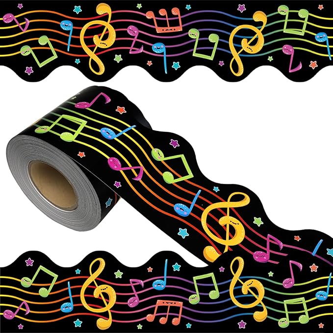 69Ft Musical Notes Bulletin Board Borders Colorful Cute Musical Note Trimmer by Unknown