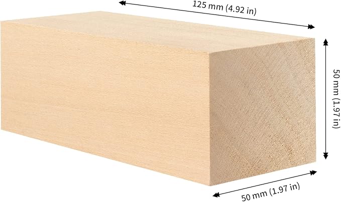 JAPCHET 12 Pieces 5 x 2 x 2 Inch Basswood Carving Blocks, Natural Carving Blocks - Image 2