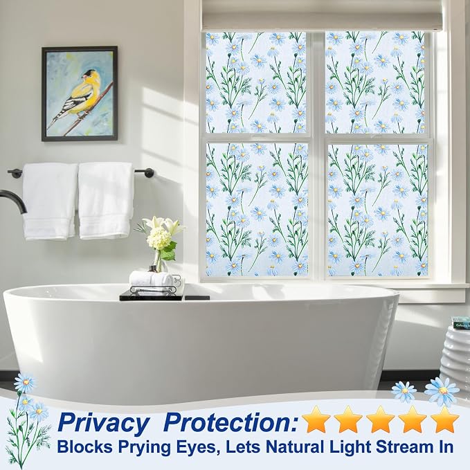 Countewol Privacy Window Films Stain Glass Cling No Glue Anti-UV Window Sticker - Image 8