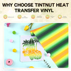 Tintnut Green Yellow Gradient Heat Transfer Vinyl Roll, easy cut & weed - Image 3