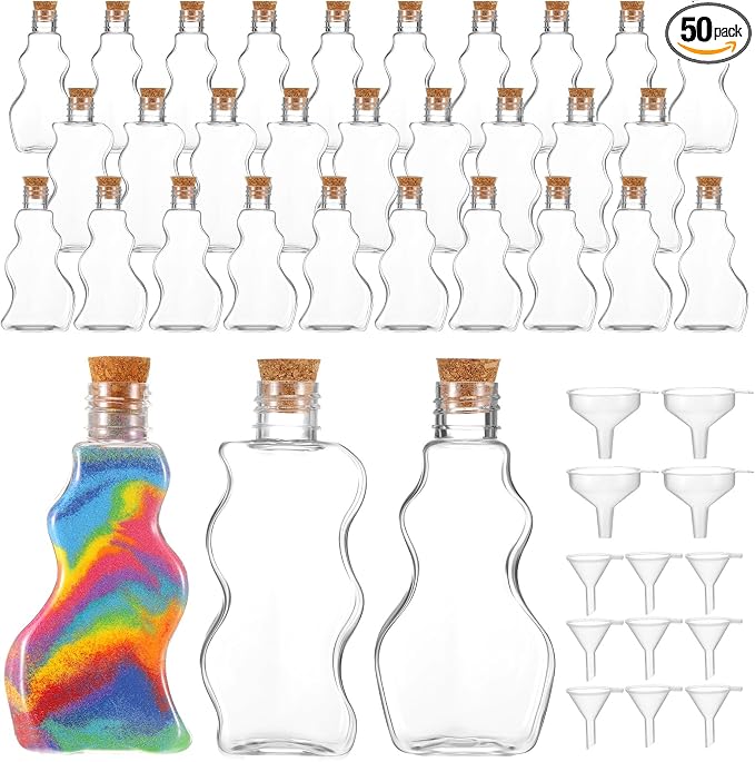 Yaomiao 30 Packs 2.5 oz Plastic Sand Art Bottles by Yaomiao