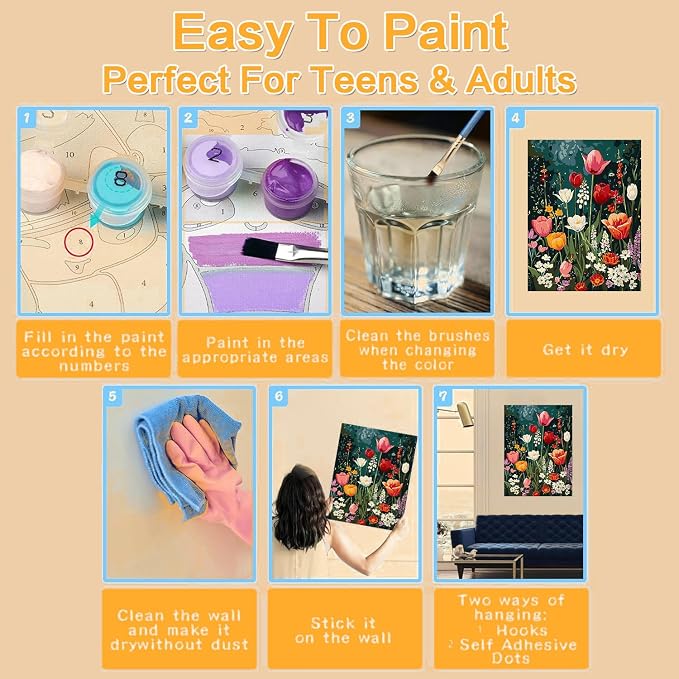 Meothan Framed Paint by Numbers Kits - Image 8