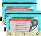 Custom Teal Blue Ice Cream Print Pencil Pouch - Image 2