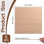 6 Pcs Mahogany Plywood Sheets, School DIY Projects, CNC Cutting, and Wood - Image 2