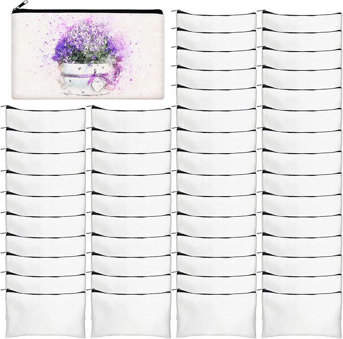 Legigo Blank Canvas Bag Zipper Pouch Makeup Bags Bulk by Legigo