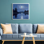 5DDIYART Moon Paint by Numbers for Adults Beginner, Paint by Number Kits on - Image 6