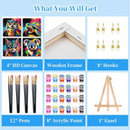 4 Pack Paint by Numbers Kit for Kids - Image 6
