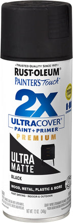Rust-Oleum Painter's Touch 2X Ultra Cover Spray Paint, Ultra Matte Black | by Rust-Oleum