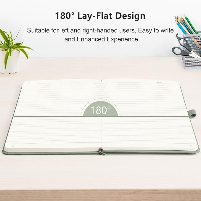 RETTACY Lined Journal Notebook, 192 Numbered Pages, A5 Size | Leather Hardcover - Image 7