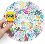 Cute Cartoon Robot Stickers for Kids - Image 4