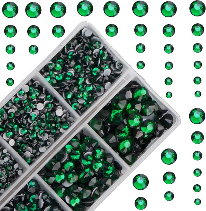 10000Pcs 2-Boxes Mixed Size Hot Fix Round Crystals Gems Glass Stones Hotfix by MASSIVE+BEADS
