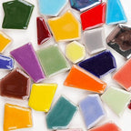 200g Ceramic Mosaic Tiles for Crafts, Irregular Stained Ceramic 0.2"x0.8" by Esweny