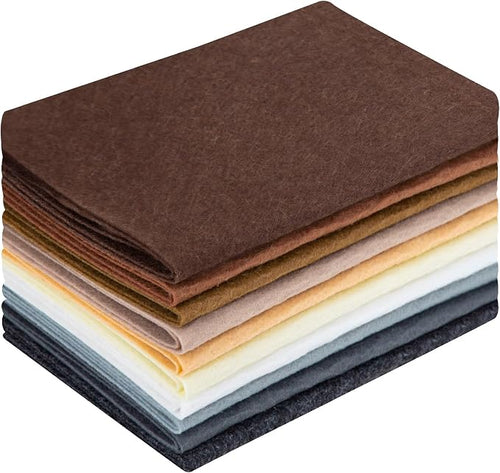 10 Sheets Felt Fabric for Crafts, 8x20 Inch 1.4mm Thick | Assorted Colors DIY by Unknown