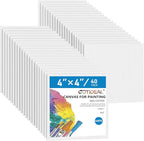 GOTIDEAL 40pcs 4x4 inch White Canvas Panels by GOTIDEAL