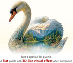 Swan Dream Puzzles Adults Gifts Wooden 165 Pieces 11.4 * 10.7in - Image 9
