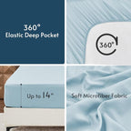 MUXHOMO 5 Pieces Twin XL Comforter Set, Reversible Bed in a Bag Twin XL Size - Image 8