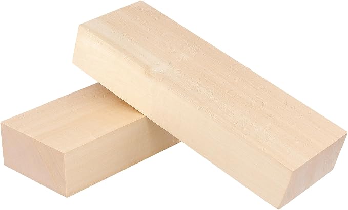4 PCS 10x3.5x1.7 Inch Unfinished Wood Blocks, Wooden Rectangle Blocks Basswood - Image 3