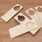 55 Pieces Unfinished Wood Door Knob Hangers, 8.66 x 3.15 Inch Door Knob Signs - Image 4
