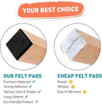 12" x 12" x 1/8" Thickness Adhesive Black Felt Sheets Sticky Felt Fabric Pads - Image 6